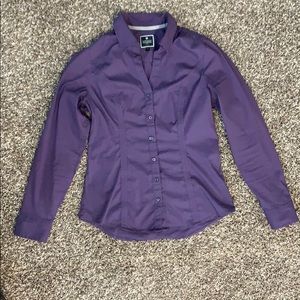 Express Essential shirt purple with snow leopard